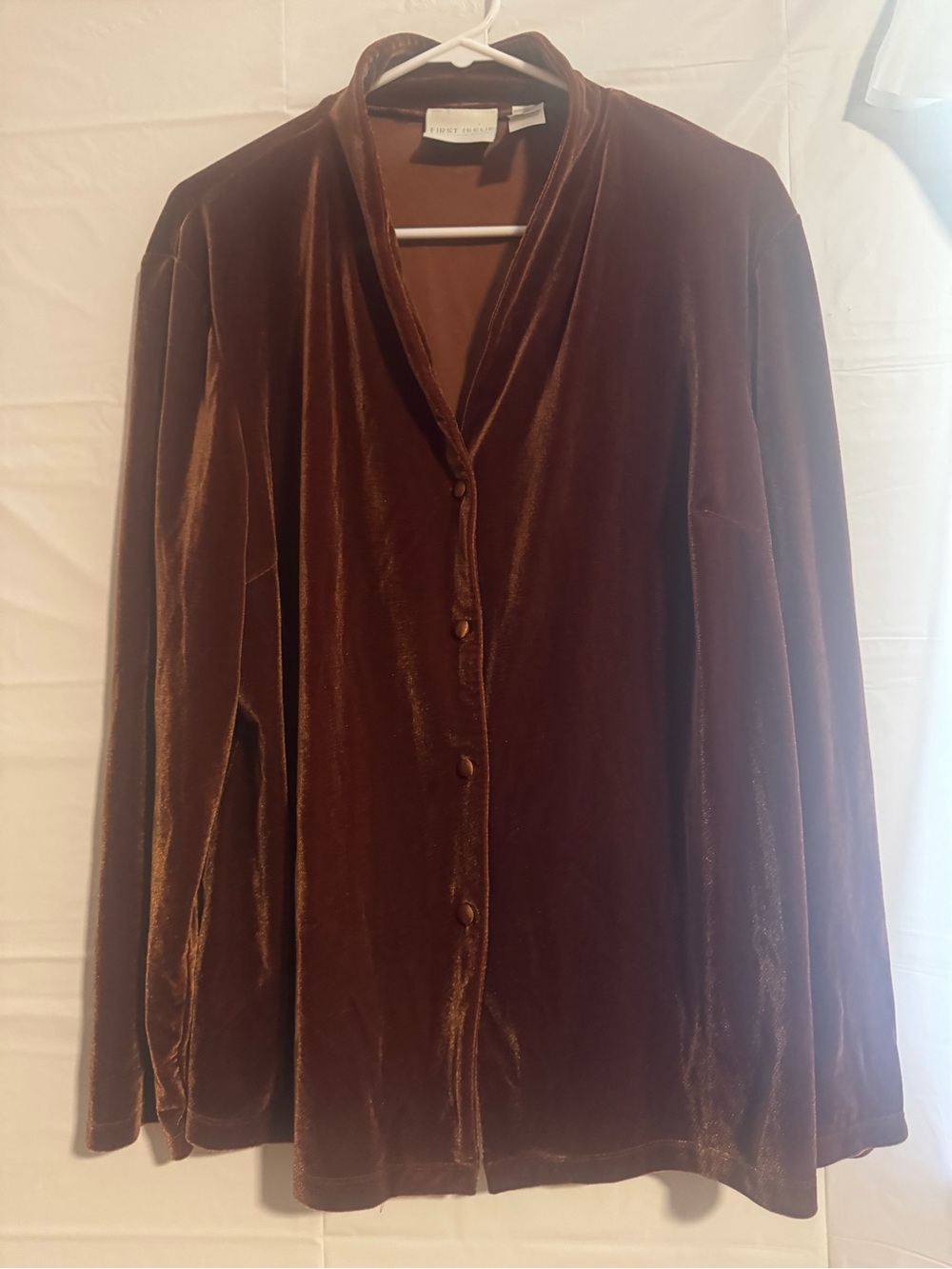 Liz Claiborne Brown Velvet Jacket